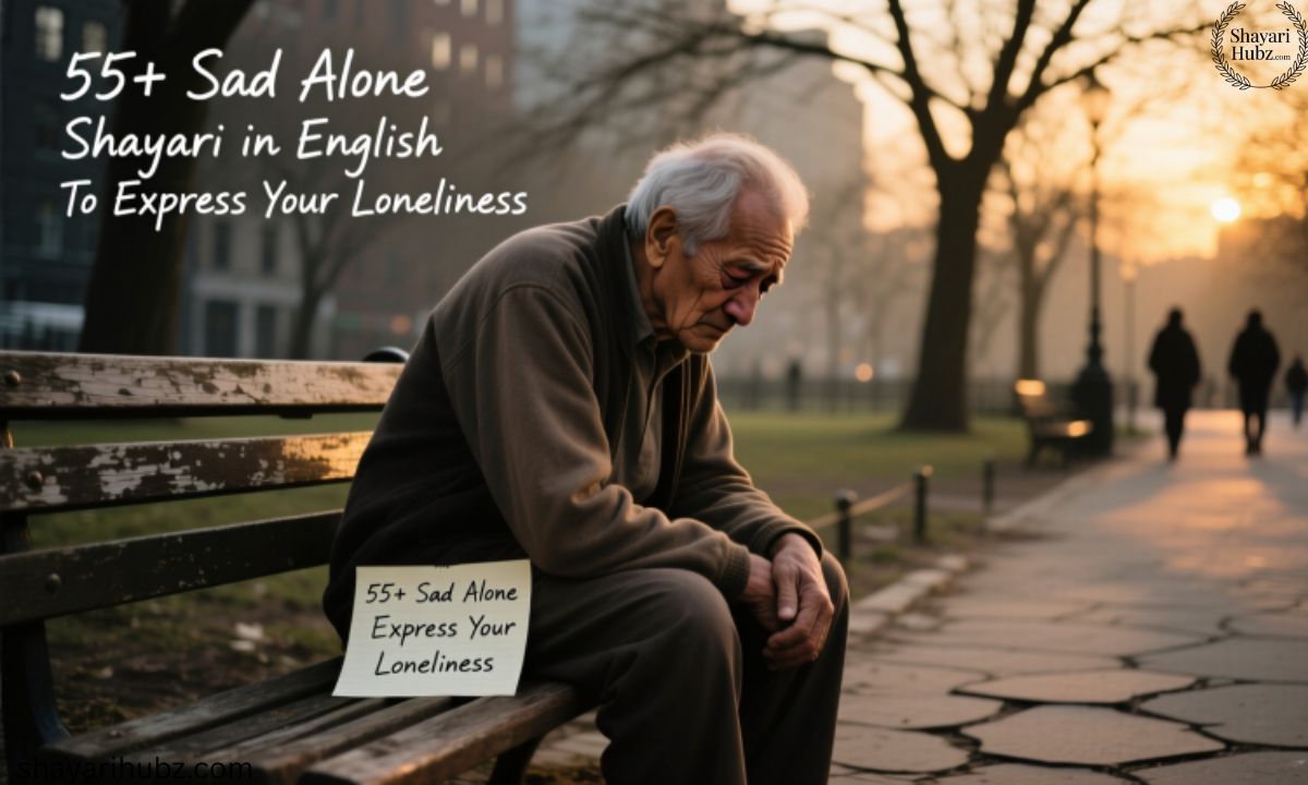 55+ Sad Alone Shayari in English To Express Your Loneliness