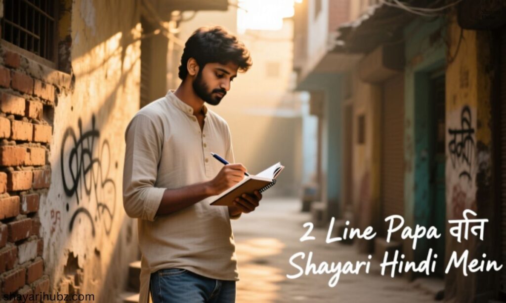 2 Line Papa Shayari Hindi Mein