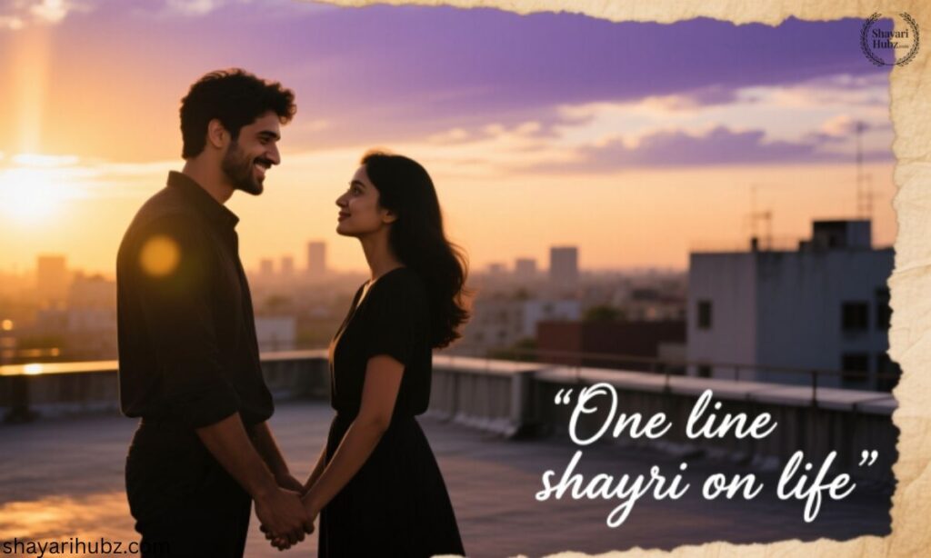One line shayari on life